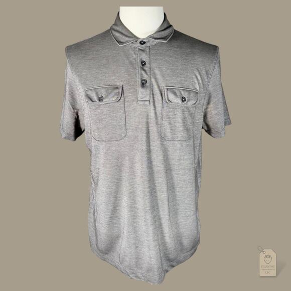 Michael Kors Other - Men’s Michael Kors | Gray Polo Shirt Large | Short Sleeve Double Chest Pockets